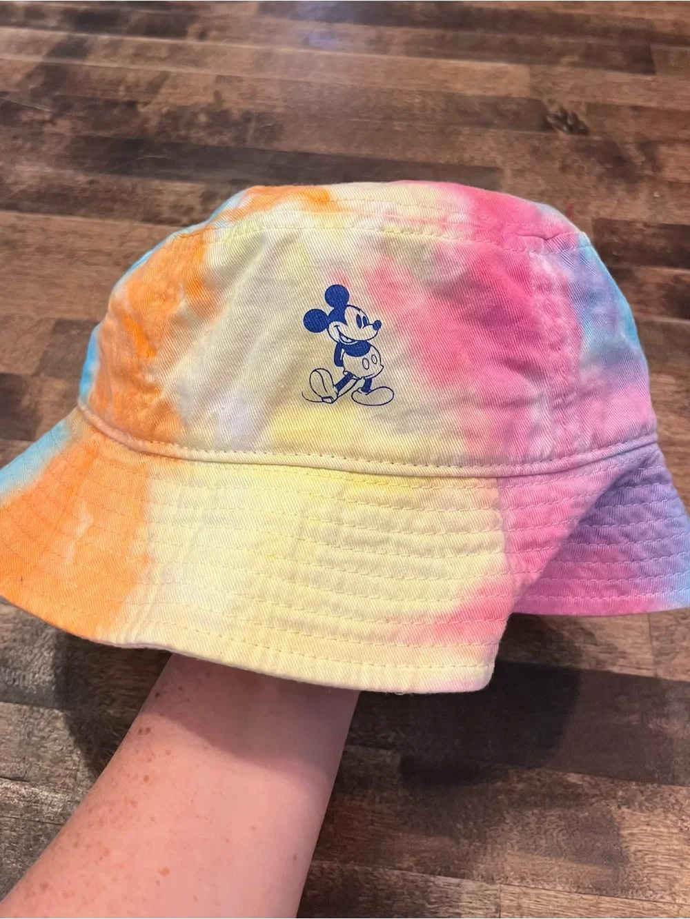 Disney Tie-Dye Mickey Mouse Kids Bucket Hat - Orange, Yellow, Pink, Blue